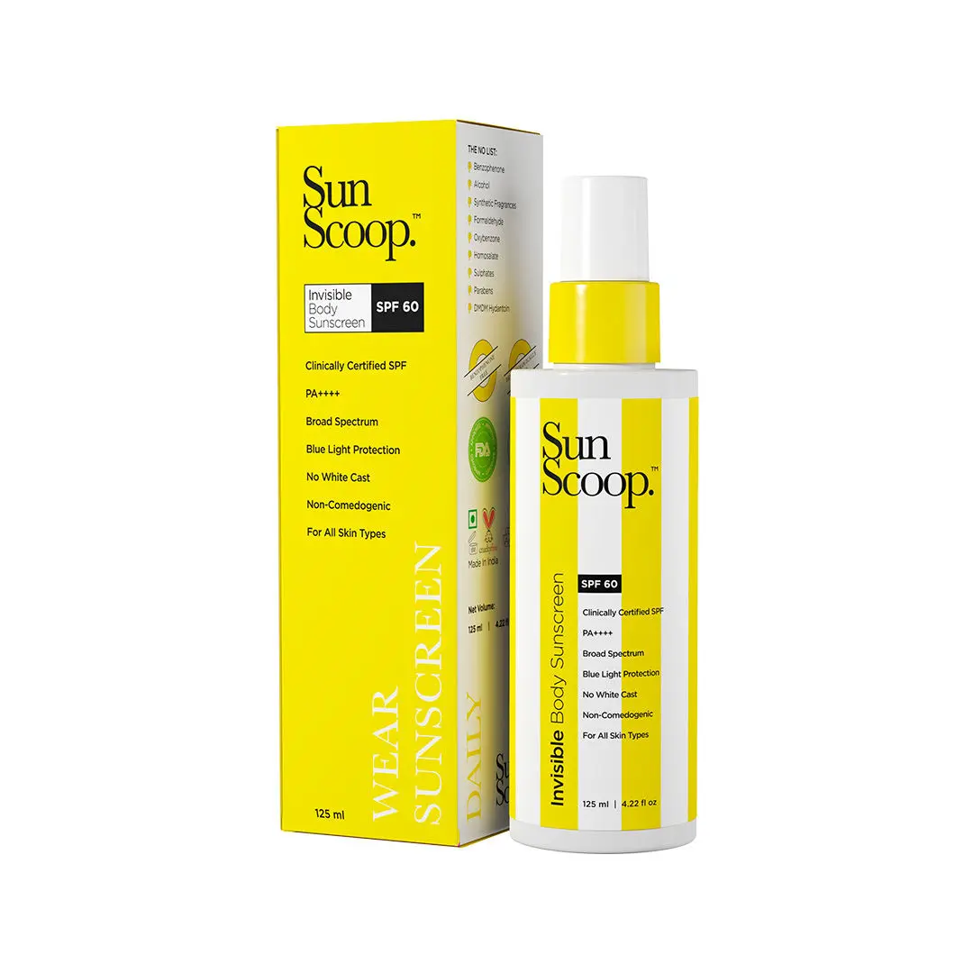 SunScoop Invisible Body Sunscreen SPF 60|For all skin types -125 ml