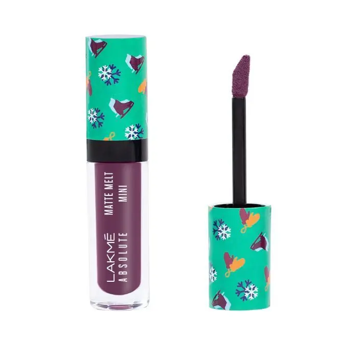 Lakme Absolute Matte Melt Mini Liquid Lip Colour, Purple Tourist, 2.4 ml