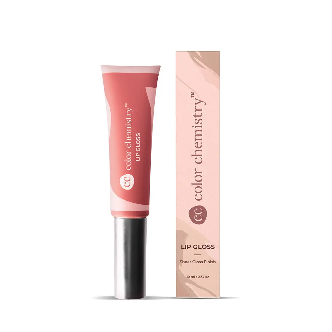 Color Chemistry Lip Gloss, Fuller & Plumper Lips, Non-sticky formula, Enriched with Rosehip & Green Tea - Certified Organic (10 ml) Dew LG01