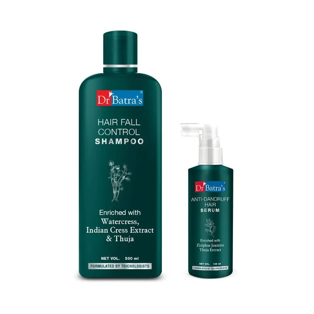 Dr Batra's Anti Dandruff Hair Serum and Hair Fall Control Shampoo - 500 ml