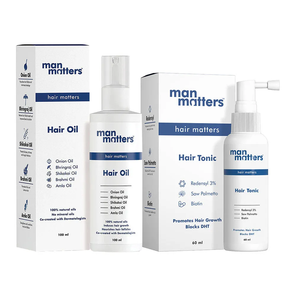 Man Matters Hair Growth Pack (hair Oil 100ml And Hair Tonic 60ml For Men)