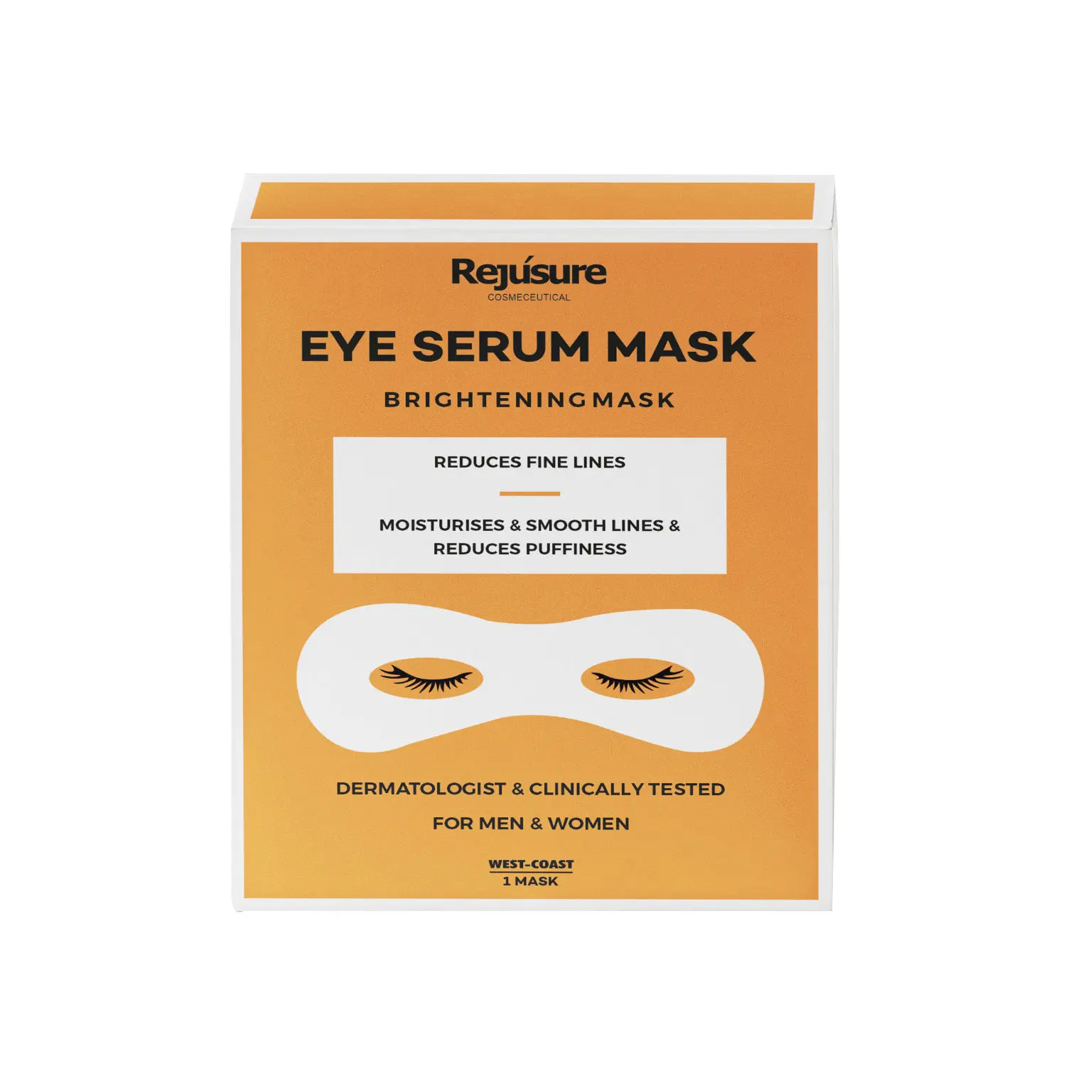 Rejusure Eye Brightening Serum Mask Reduces Fine Lines, Maintains Elasticity & Nourish Your Skin |Dermatologist & Clinically Tested |For Men & Women – 1 Mask (Pack of 2)