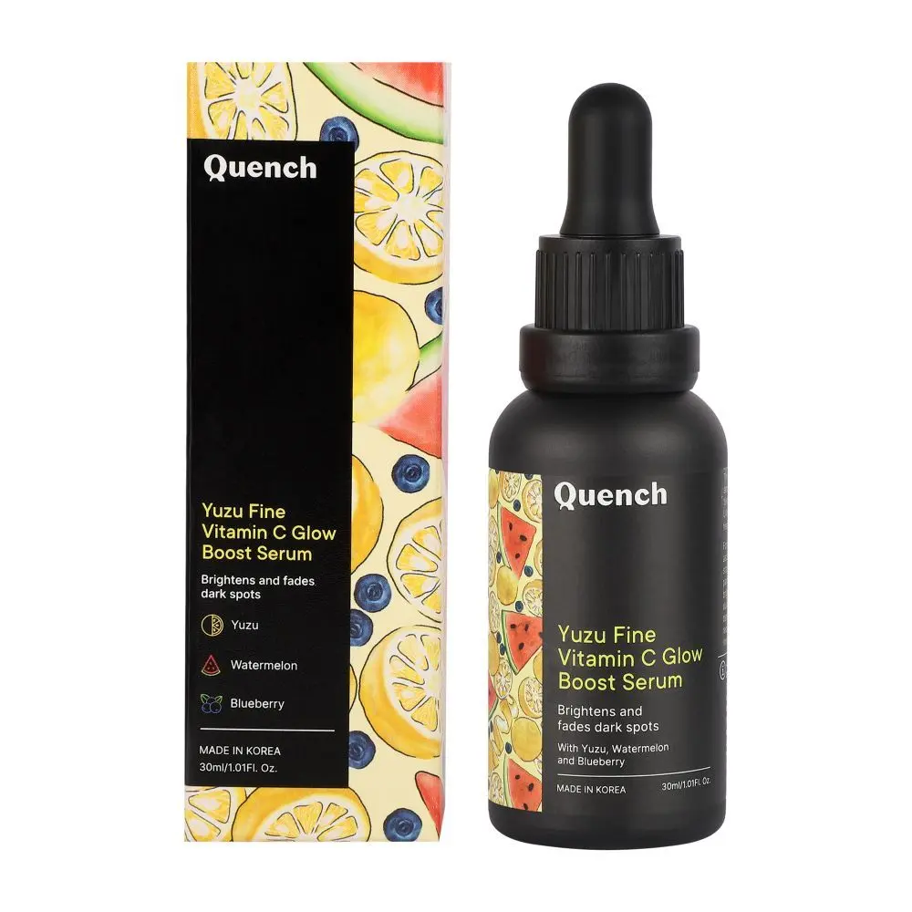 Quench Botanics Yuzu Fine Vitamin C Glow Boost Serum | Korean Skin care, 30ml