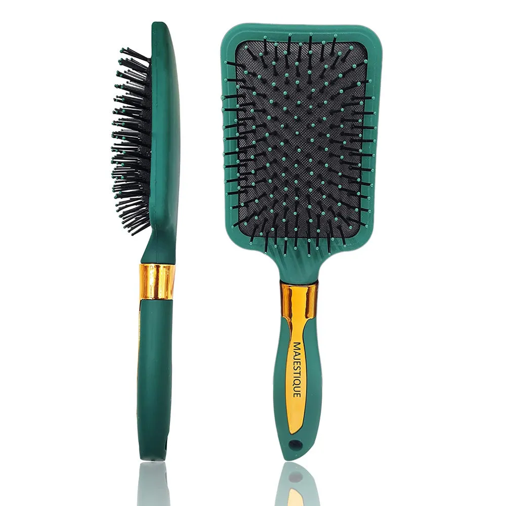 Majestique Paddle Brush With A Large Cushion - Flat Hair Brush For Women & Men