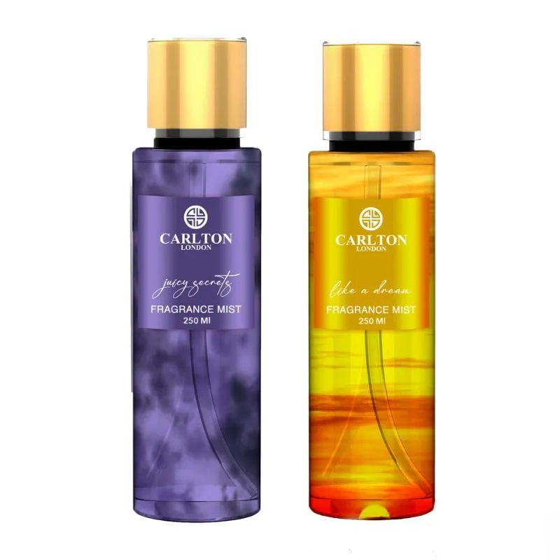 Carlton London Women Body Mist Like A Dream And Juicy - Set of 2