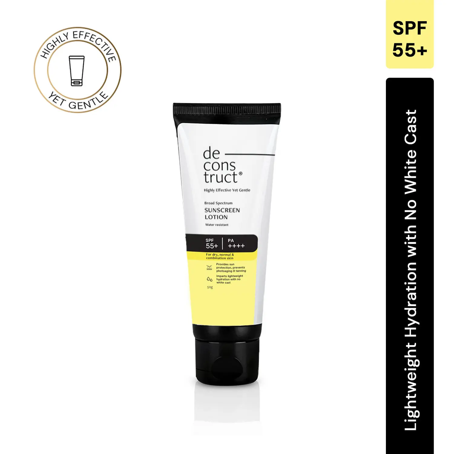 Deconstruct Sunscreen Lotion - SPF 55+ and PA ++++ - Broad Spectrum and Water Resistant Sunscreen |(50 g)