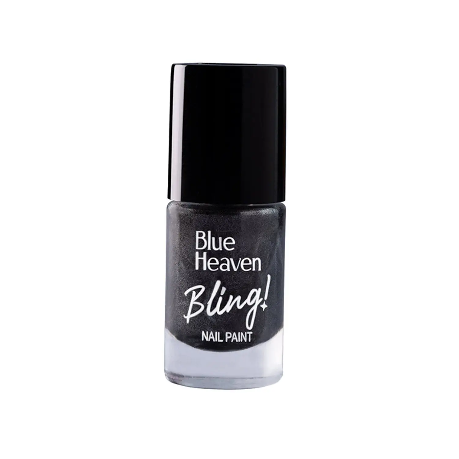 Blue Heaven Bling Nail Paint - 717 Urban Grey, 8ml