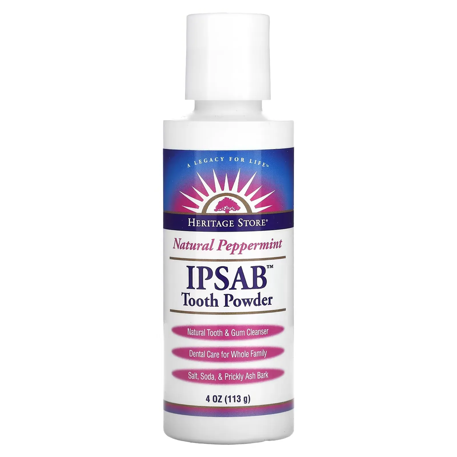 IPSAB Tooth Powder, Natural Peppermint, 4 oz (113 g)