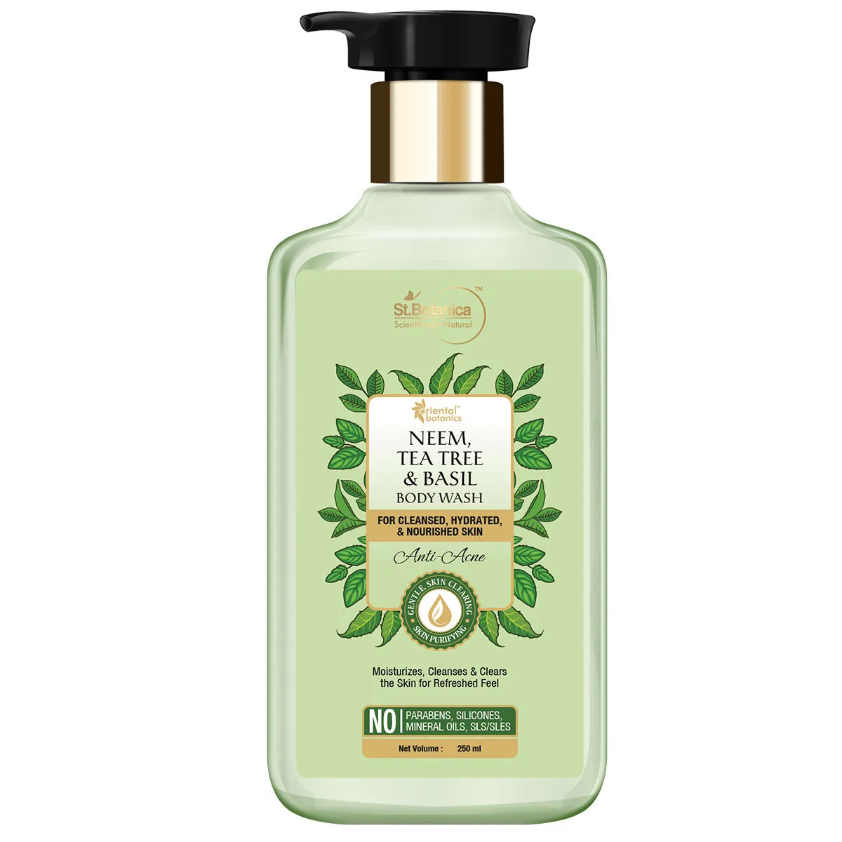 Oriental Botanics Neem, Tea Tree And Basil Anti Acne Body Wash