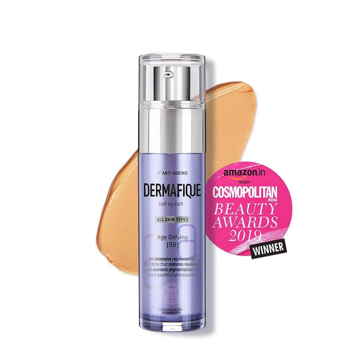 Dermafique BB Cream with Age Defying Properties - For All Skin Types - Made with Rare Swiss Apple Extracts- Visible Results in Just 2 Weeks- Dermatologist Tested