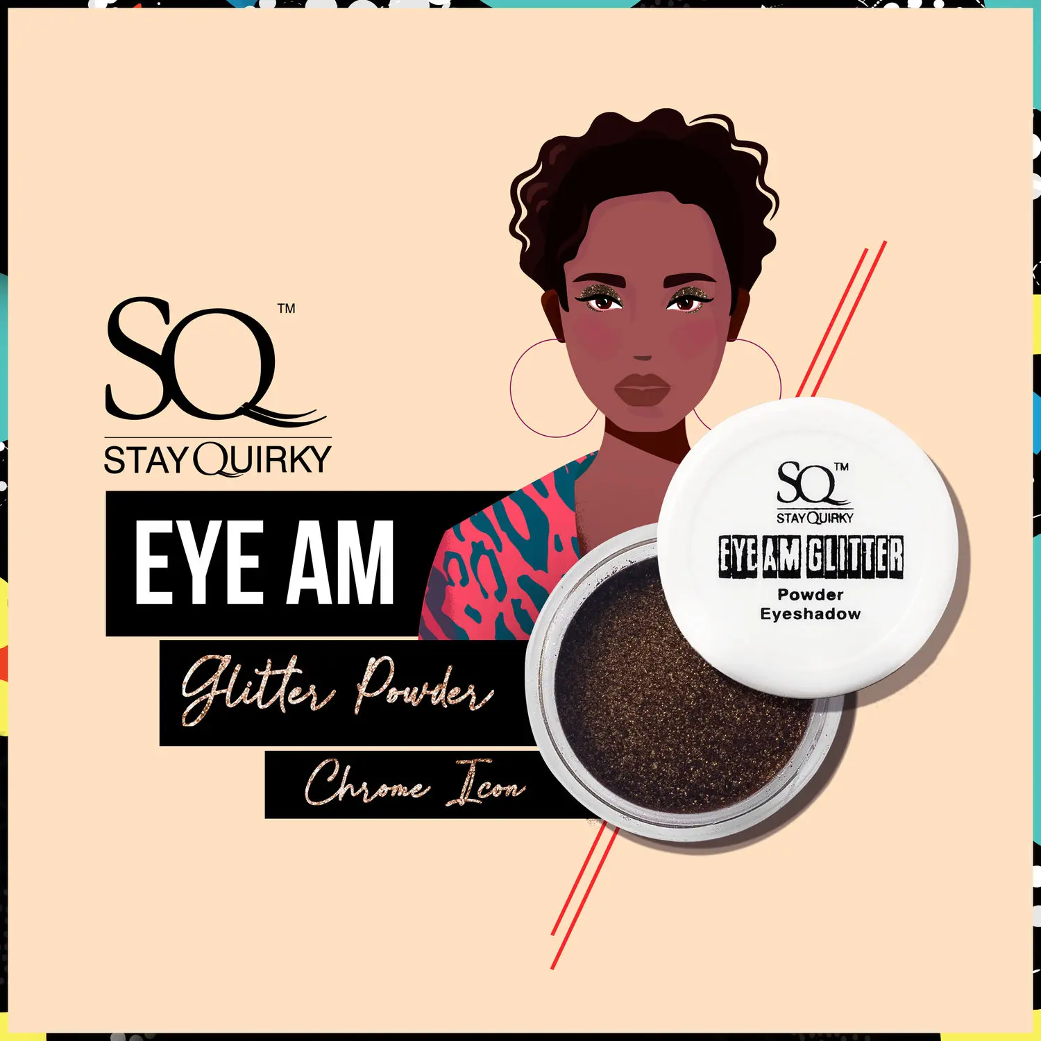 SQ Eye Am Glitter- Powder Eyeshadow - Chrome Icon 07 (2.5 gm)