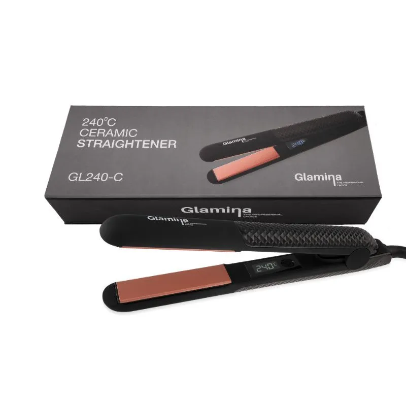 Glamina Professional 240°c Rose Gold Ceramic Hair Straightener GL240-C