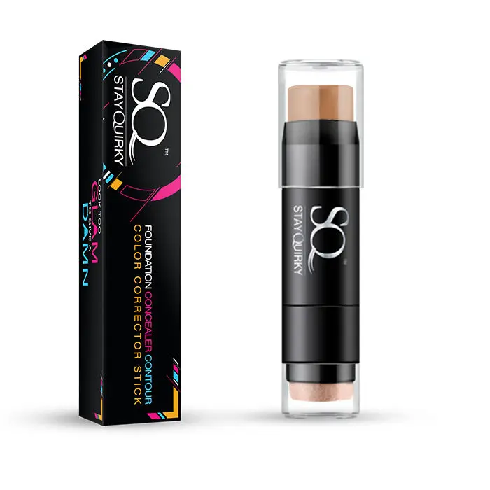 Stay Quirky Foundation Concealer Contour Color Corrector Stick, For Dark Skin - Clothed Intercourse 7 (6.5 g)