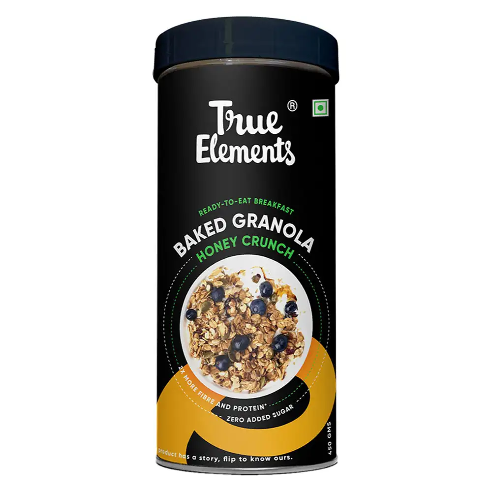 True Elements Baked Granola,  Honey Crunch  0.450 kg