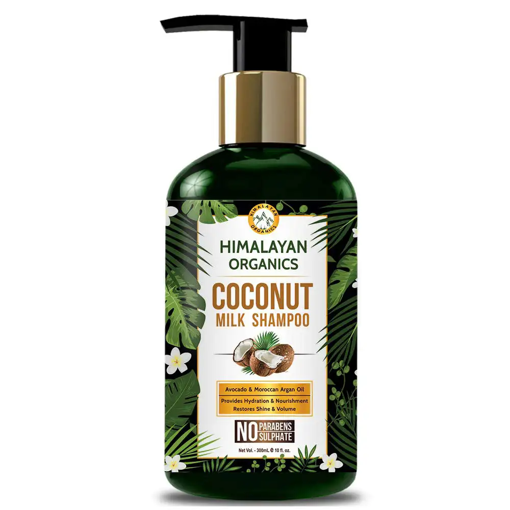 Himalayan Organics Coconut Milk Shampoo,  300 ml  Provides Hydration & Nourishment