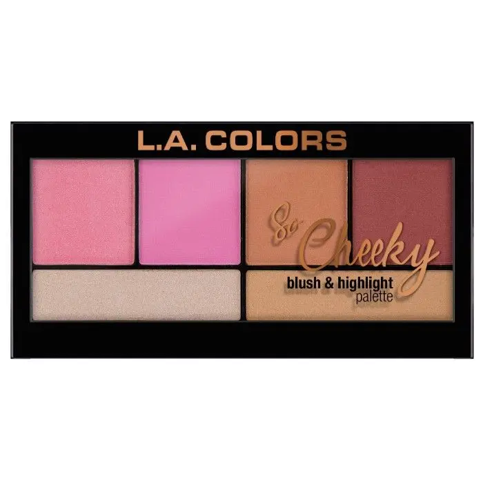 L.A. Colors So Cheeky Blush And Highlight Palette -Pink And Playful 22 g