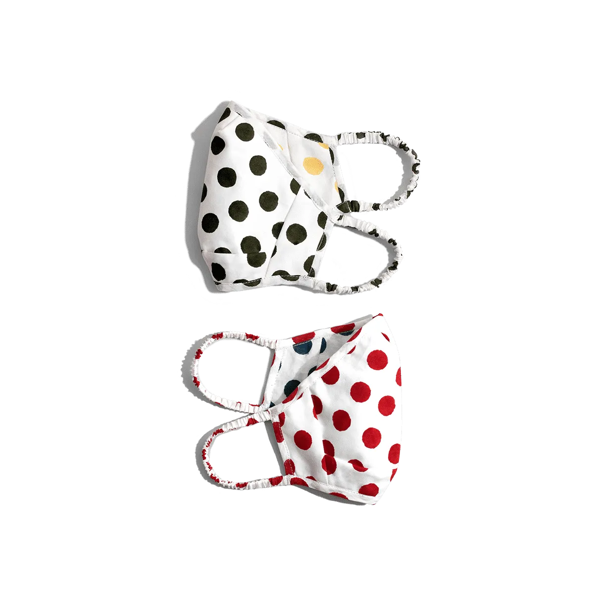 DailyObjects Solid Polka Loop Mask - Set of 2