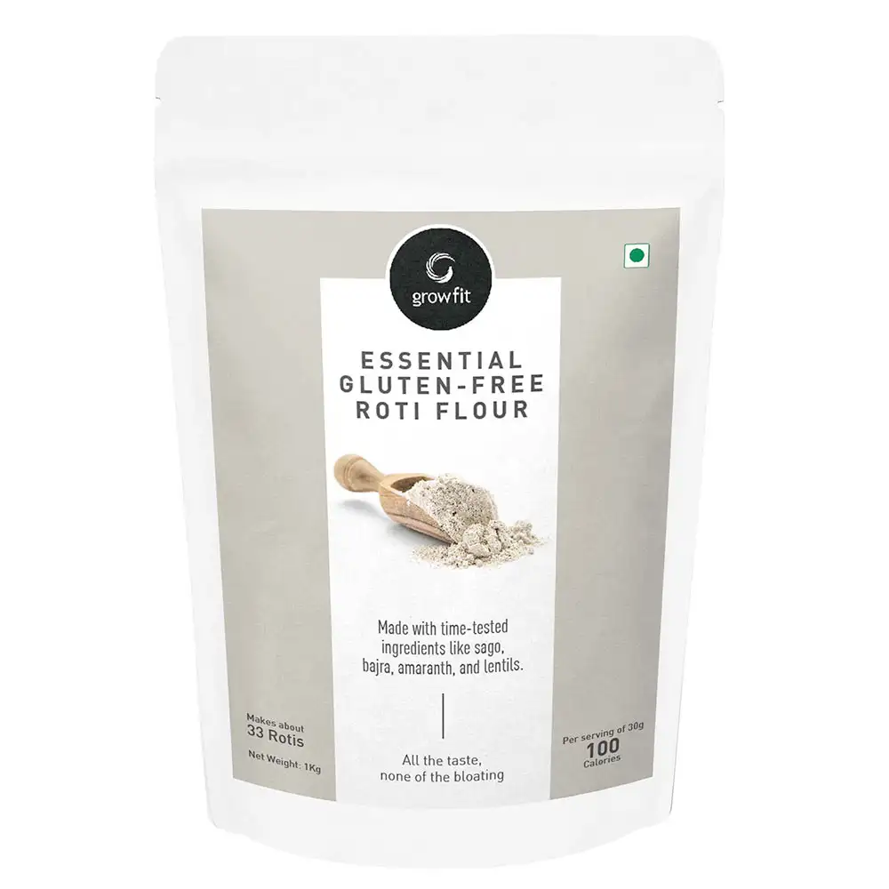 GrowFit Essential Gluten Free Roti Flour,  Unflavoured  1 kg