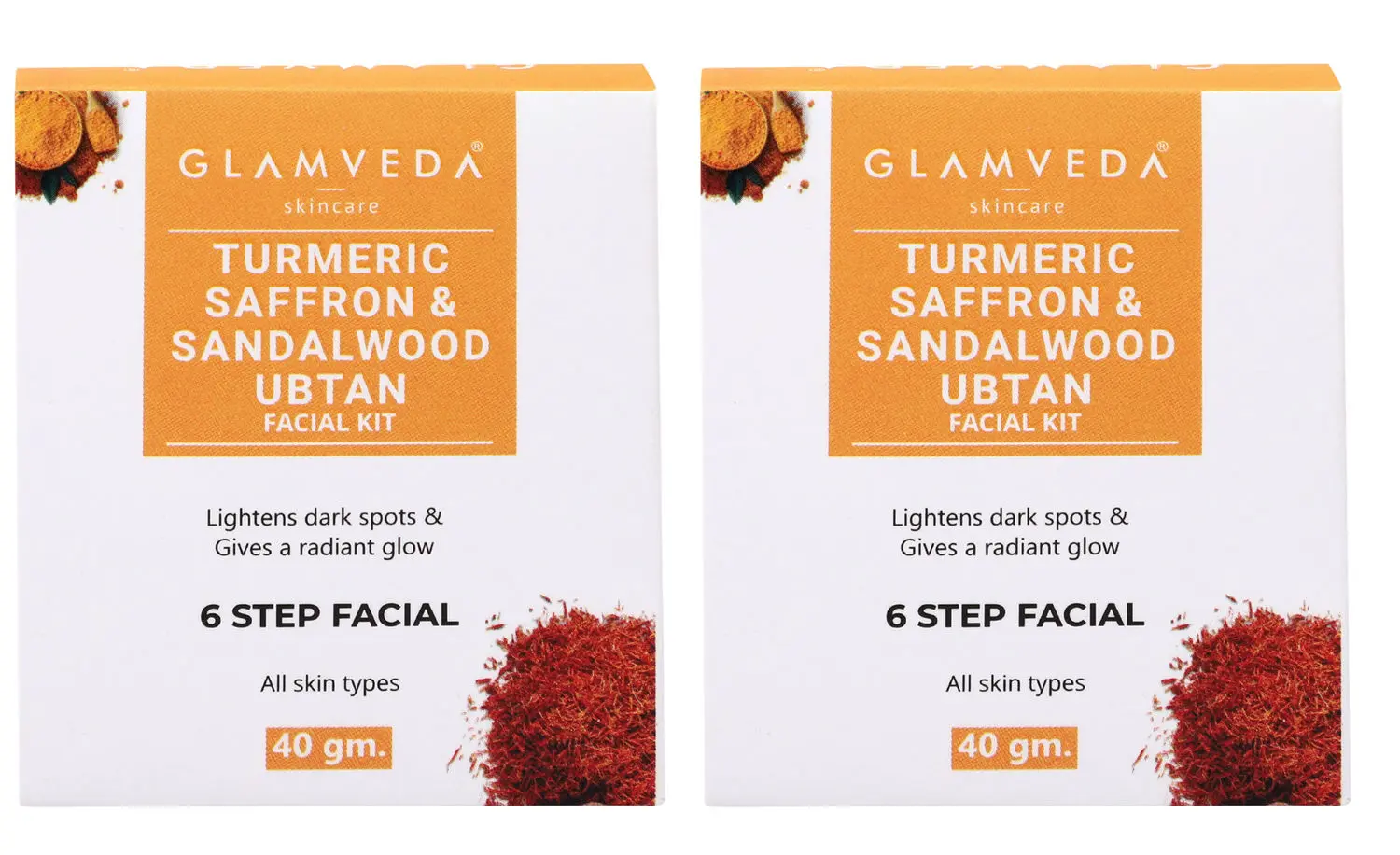 Glamveda Turmeric Saffron & Sandalwood Ubtan Facial Kit (Pack Of 2) (80 g)