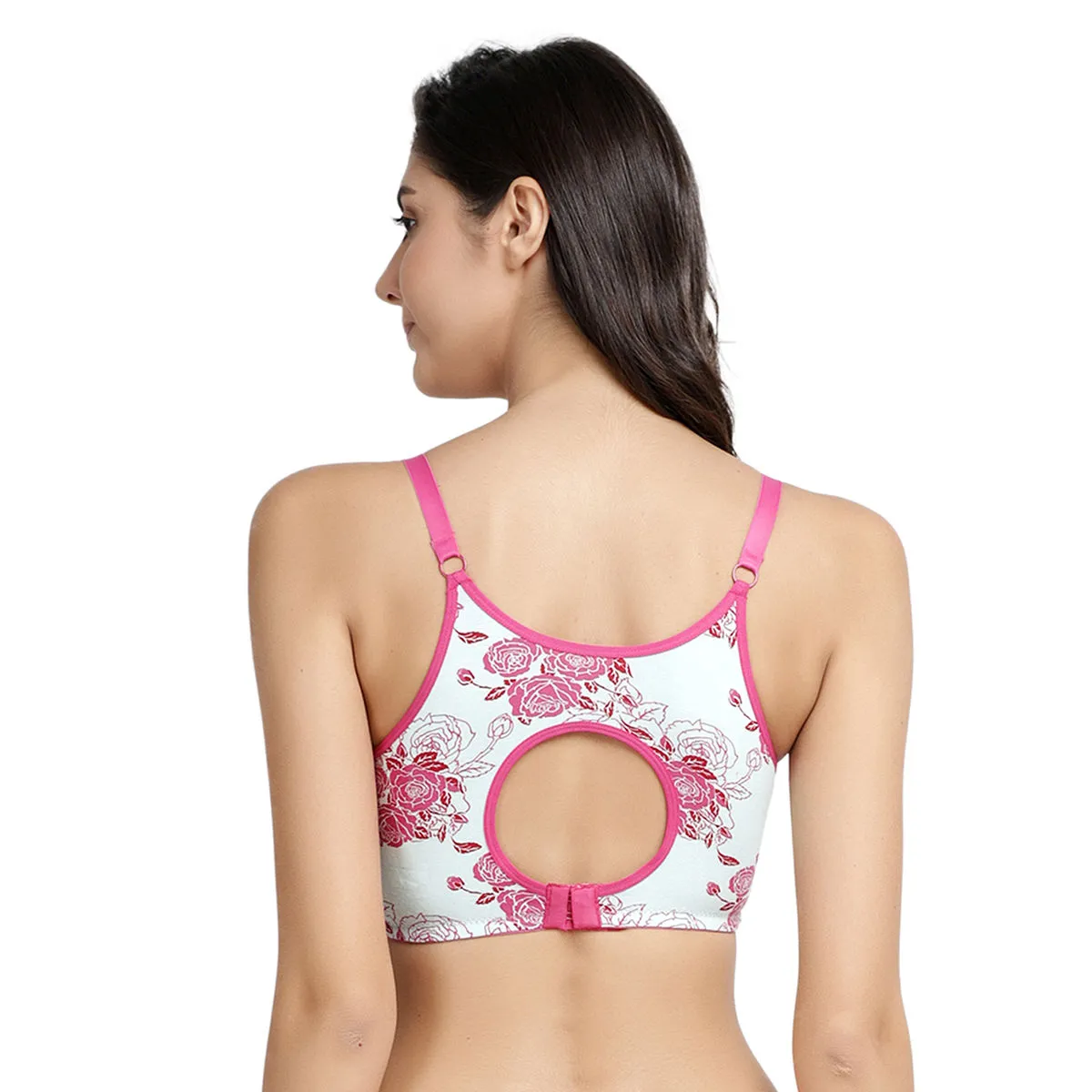 Inner Sense Organic Antimicrobial Soft Nursing Bra Pack of 3 - Pink (40D)