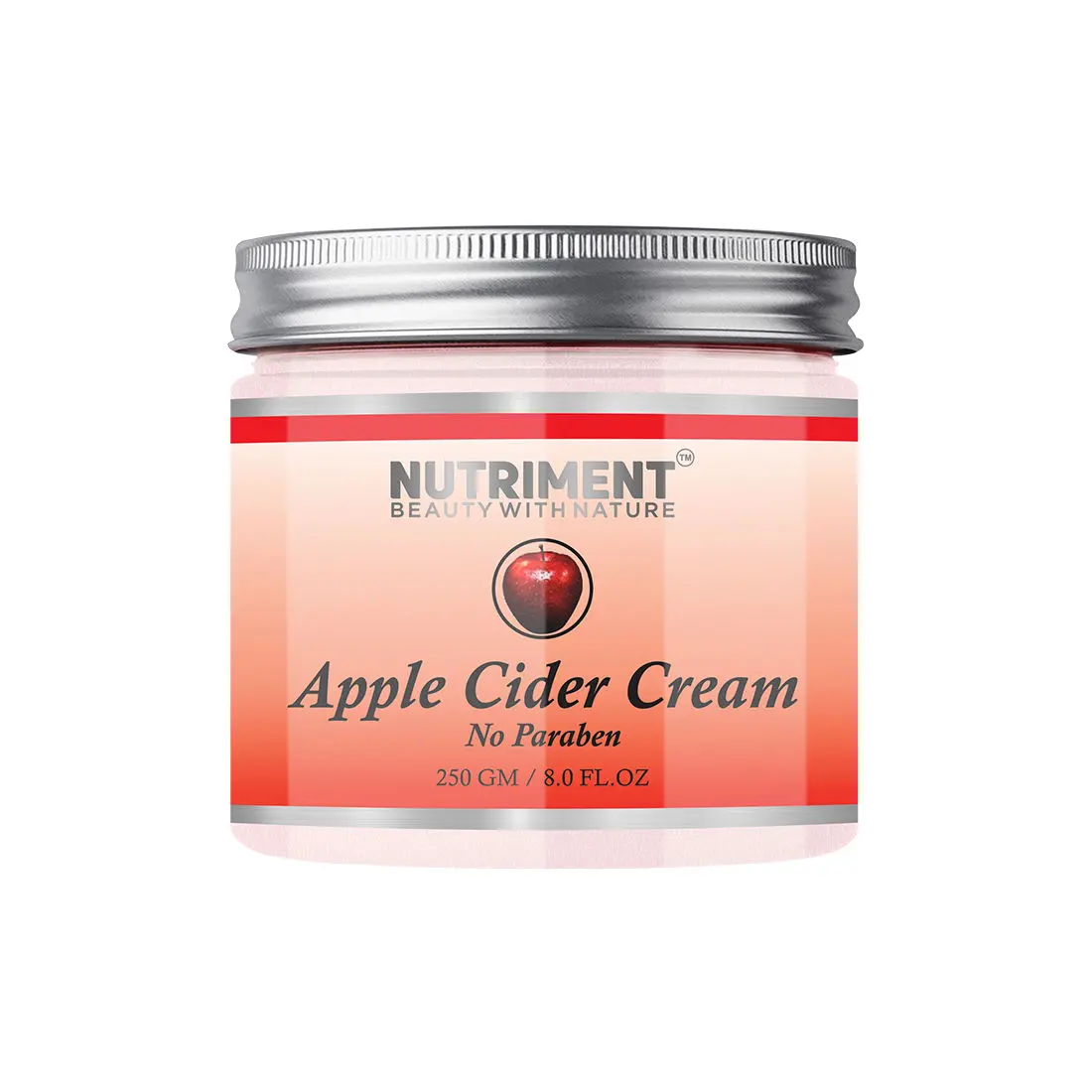 Nutriment Applecidar Cream for Moisturizing Glowing Skin, Paraban and Sulphate Free 250gram Suitable for all skin types