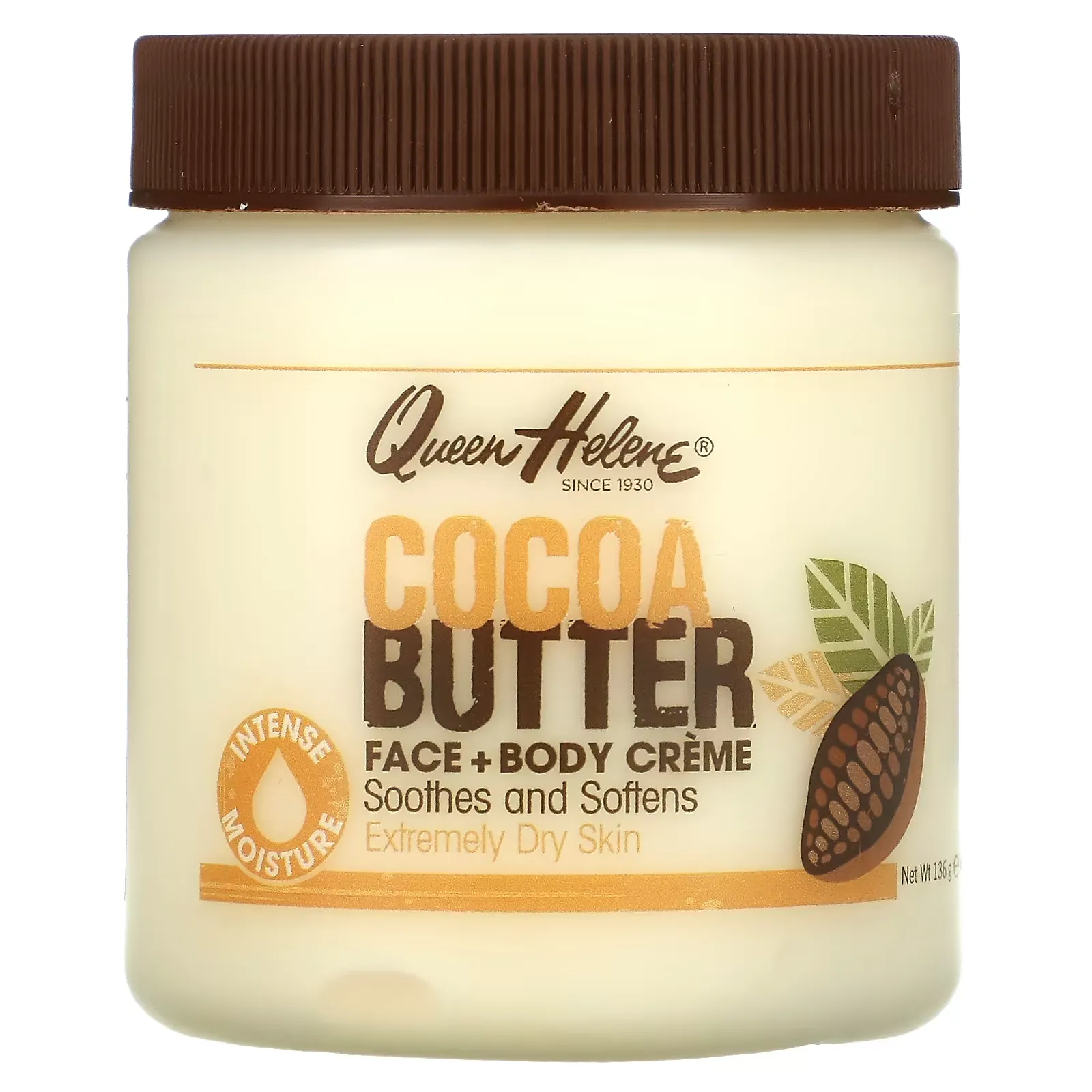 Cocoa Butter Face + Body Creme, 4.8 oz (136 g)