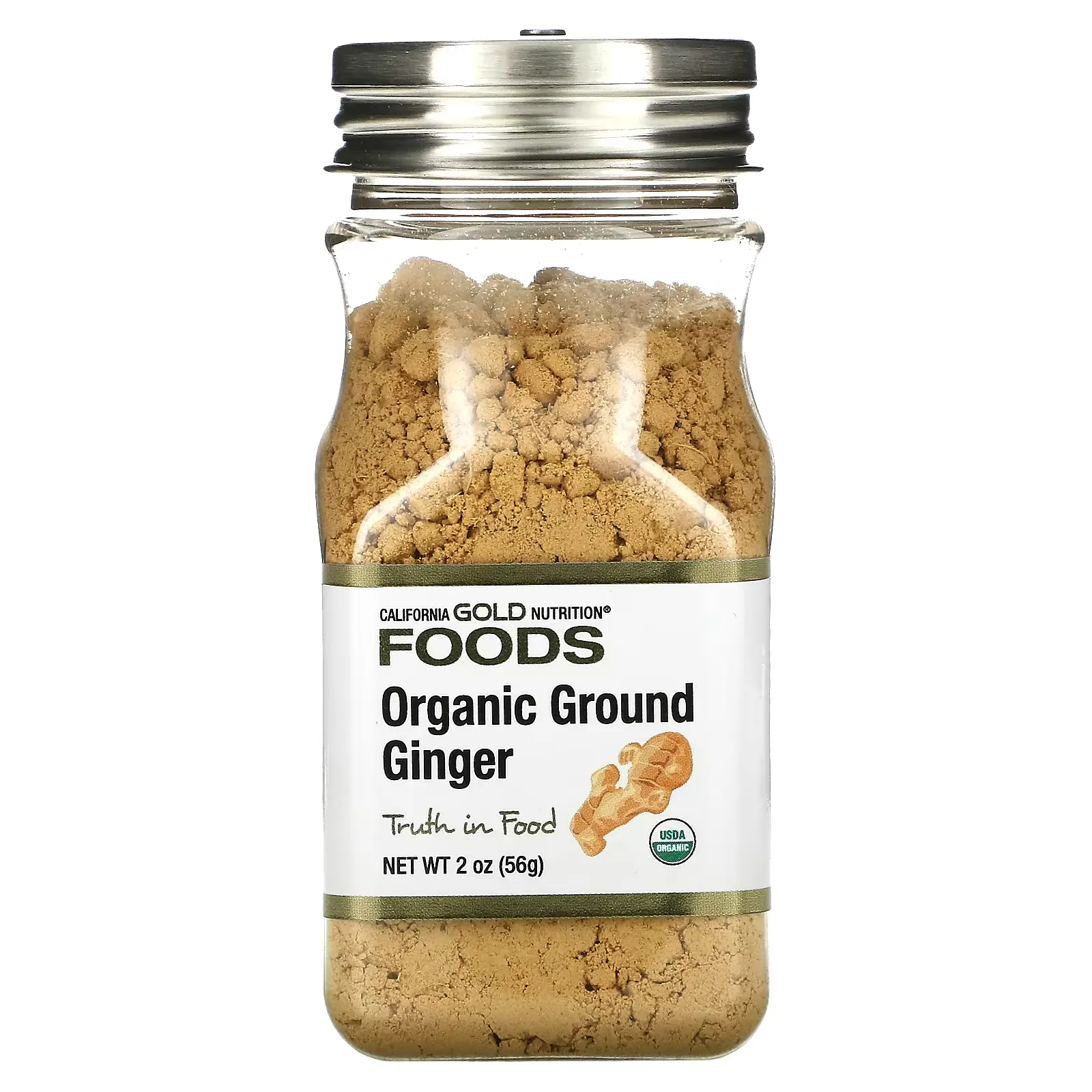 Organic Ground Ginger, 2 oz (56 g)