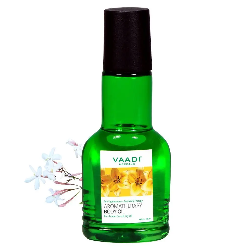 Vaadi Herbals Pack Of 2 Aromatherapy Body Oil-Lemongrass & Lily Oil (110 ml X 2)