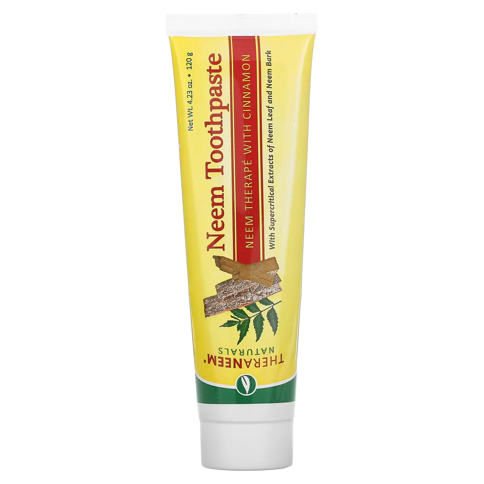 TheraNeem Naturals, Neem Toothpaste, Neem Therape with Cinnamon, 4.23 oz (120 g)