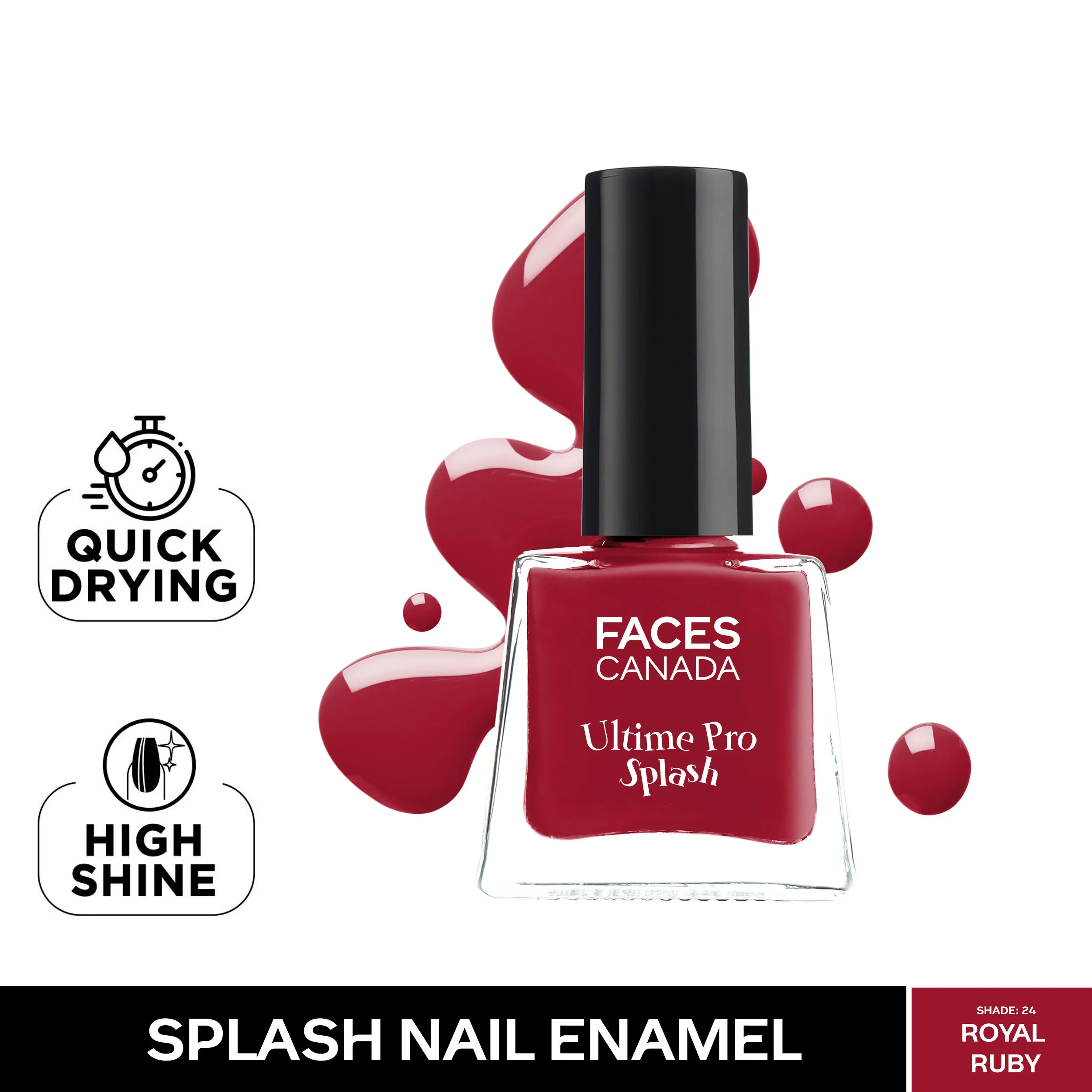 Faces Canada Ultime Pro Splash Nail Enamel - Royal Ruby 24