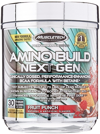 Amino Build Next Gen, By MuscleTech, Fruit Punch, 30 Servings