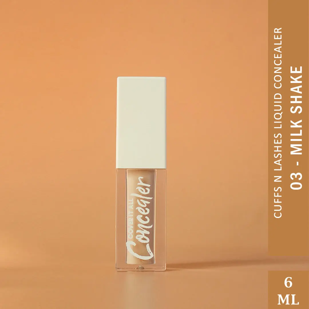 Cuffs N Lashes Cover It All Liquid Concealer, Milk Shake-03