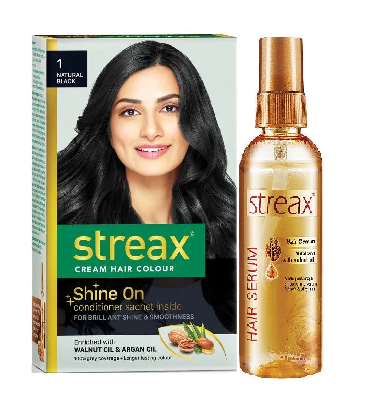 Streax Reg Colour Natural Black + Walnut Serum