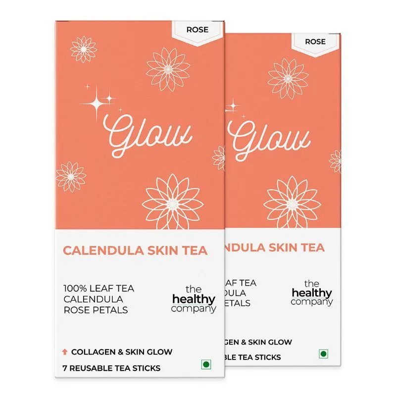 The Healthy Company Glow Skincare Green Tea with Calendula, Rose Petals, Green Tea