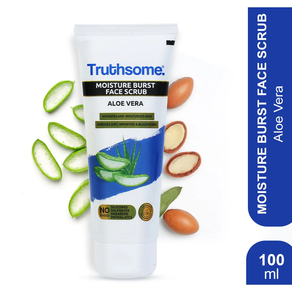 Truthsome Moisture Burst Face Scrub With Aloe Vera & Argan Oil - For Dry Skin