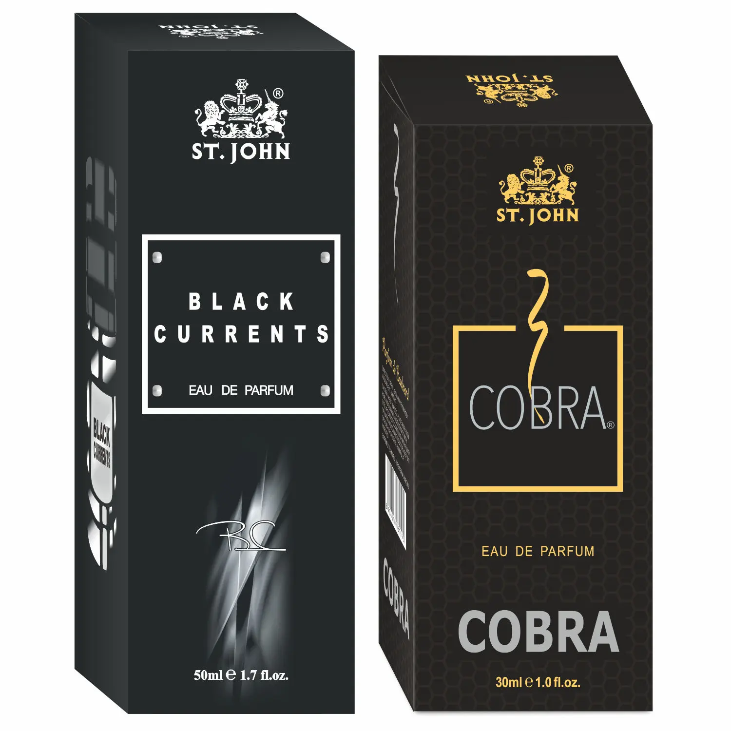 ST-JOHN Cobra 30ml & Black Current 50ml Body Perfume Combo Gift Pack Eau de Parfum - 80 ml (For Men & Women)