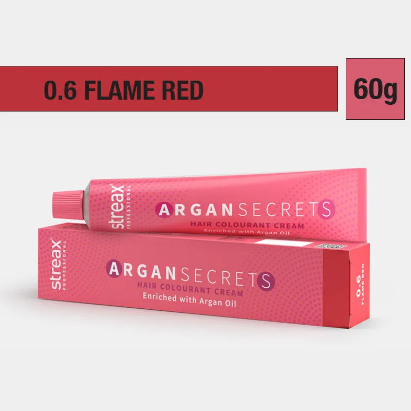 Streax Professional Argan Secrets Hair Colourant Cream - Flame Red 0.6