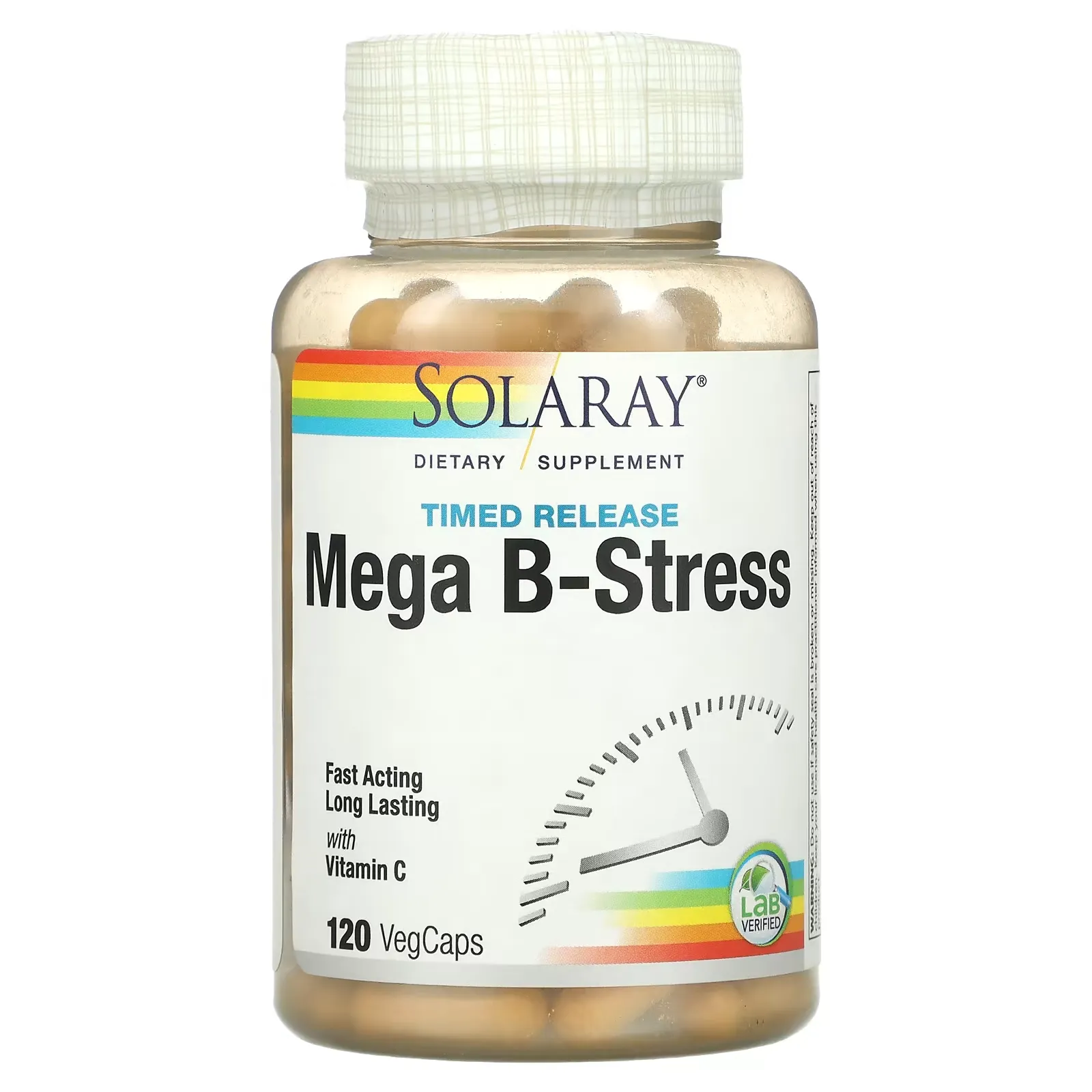 Mega B-Stress, Timed-Release, 120 VegCaps