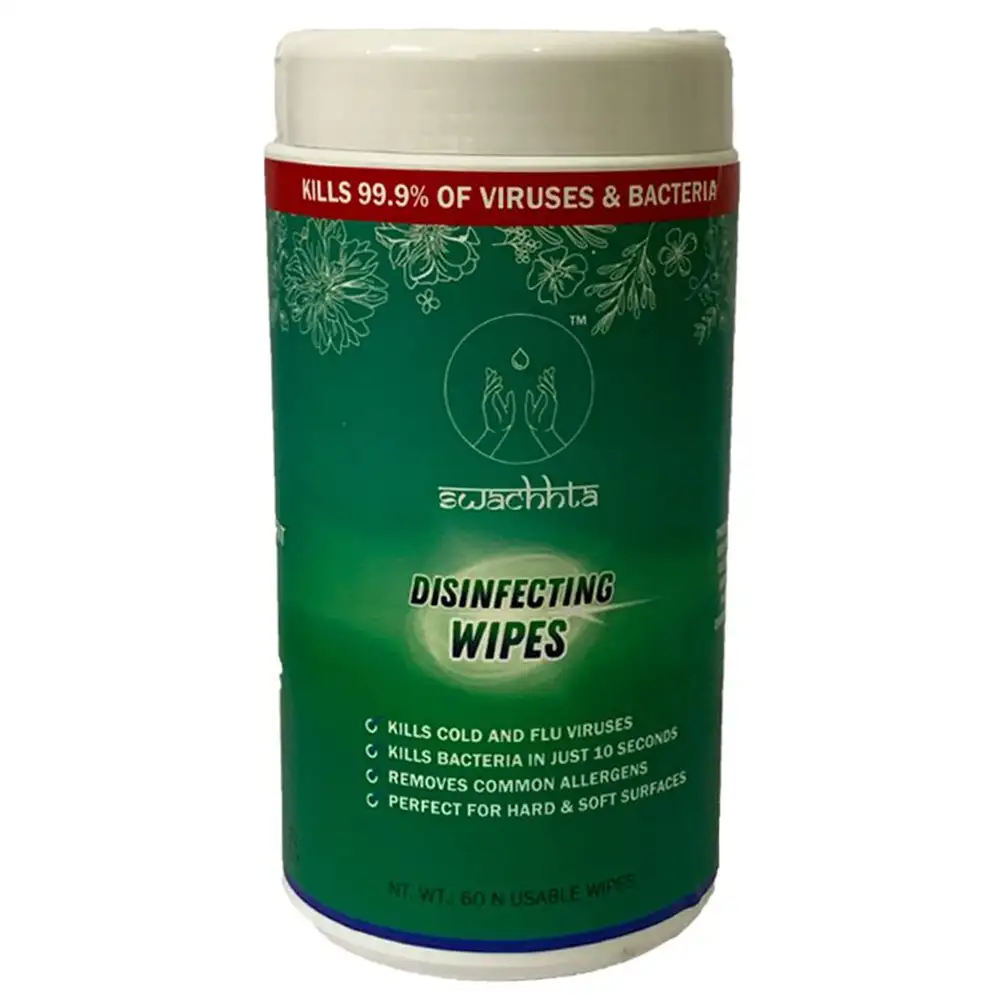 Swachhta Disinfectant Wipes,  Floral Scent  60 Piece(s)/Pack  Kills 99.9% of Virues & Bacteria