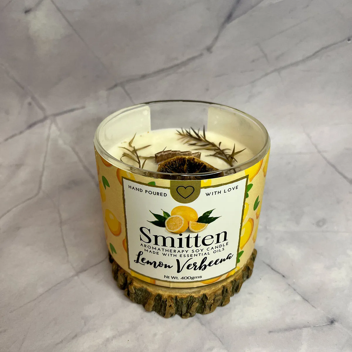 Smitten Aromatherapy Candle Lemon Verbena (400gms)