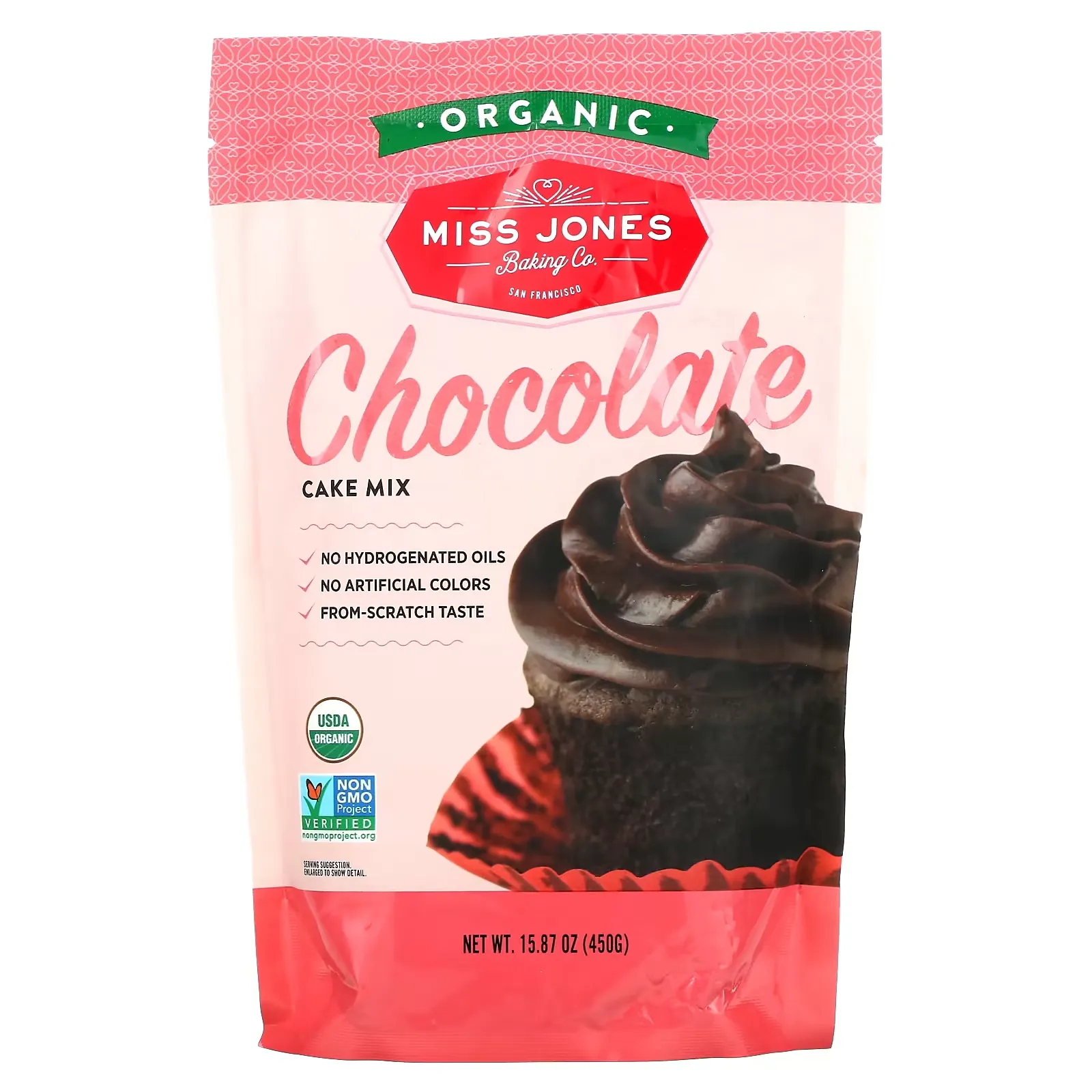 Organic Cake Mix, Chocolate, 15.87 oz (450 g)