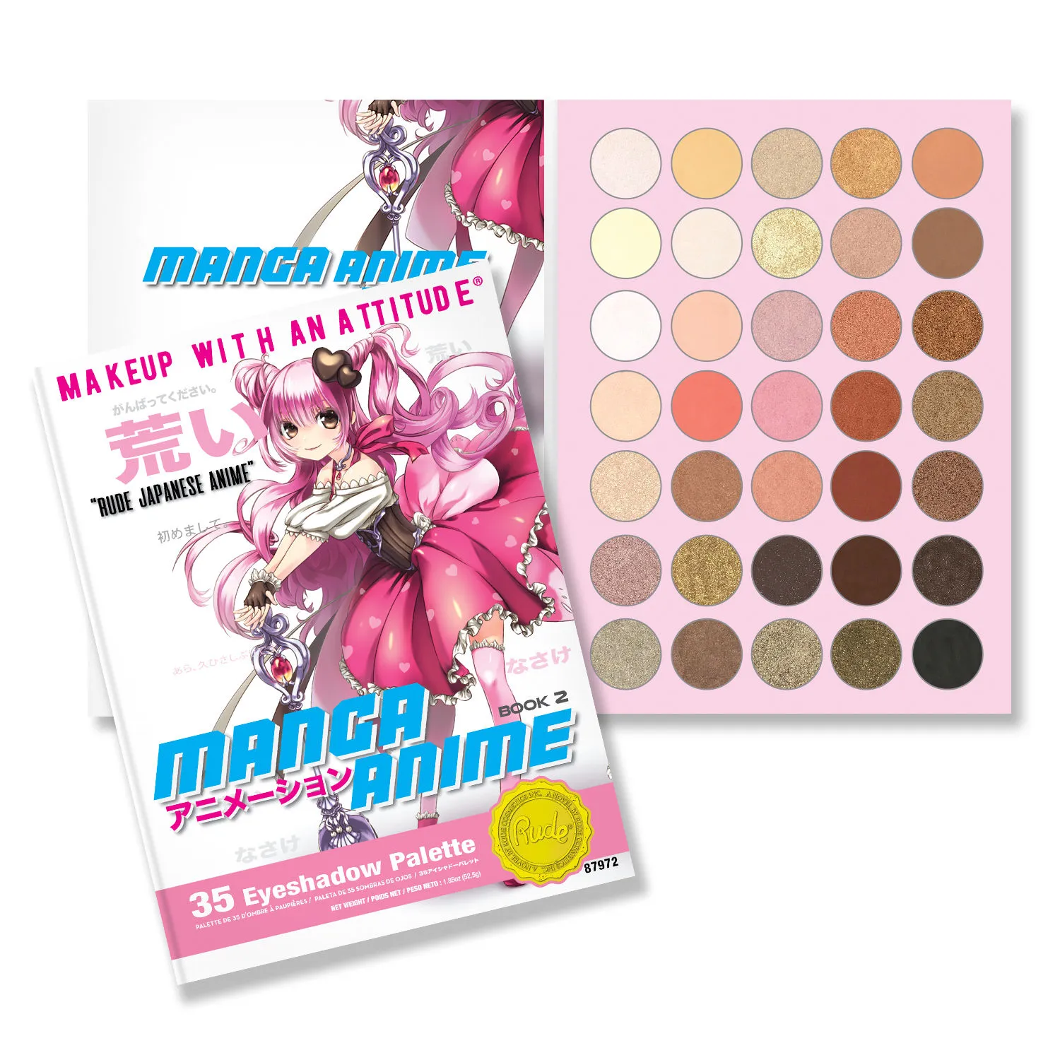 Rude Cosmetics Manga Anime 35 Eyeshadow Palette