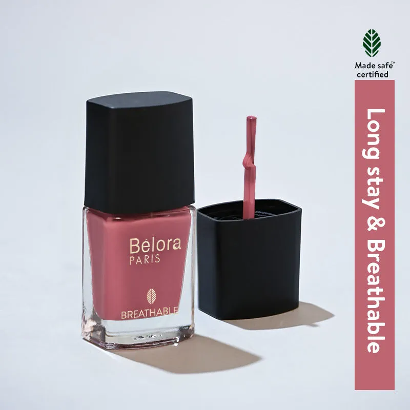 Belora Paris Breathable Made Safe Longstay Nail Polish - 6 Rose Pink