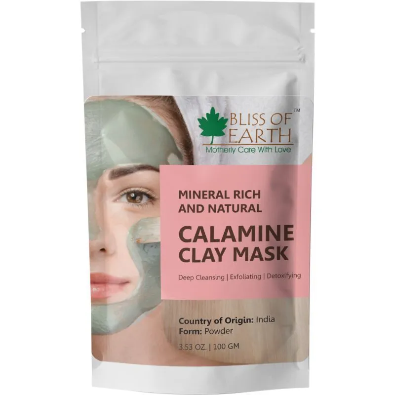 Bliss Of Earth 100% Natural Calamine Clay Mask