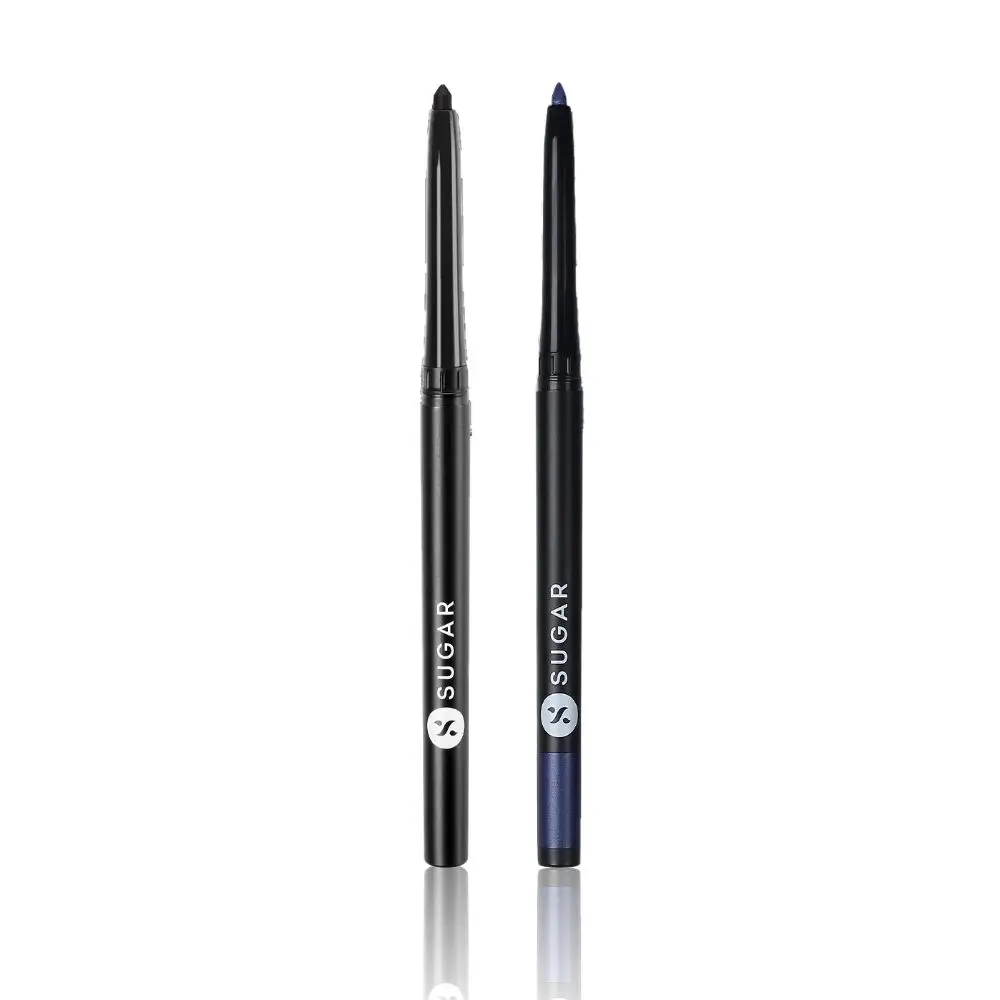 Sugar Double Drama Makeup Combo 1 (Kohl Of Honour Intense Kajal - 01 Black Out (0.25g) + Kohl Of Honour Intense Kajal - 04 True Blue (0.25g))