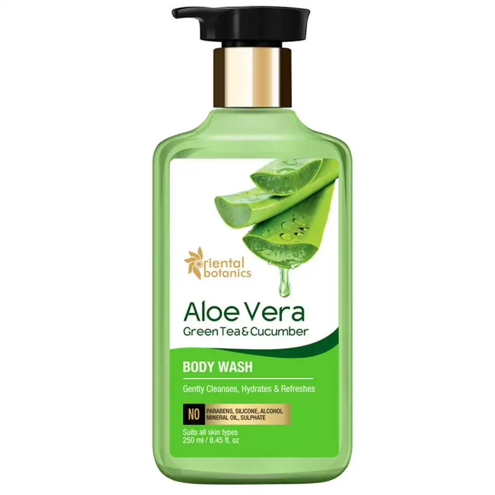 Oriental Botanics Aloe Vera Green Tea & Cucumber Body Wash,  250 ml  for All Skin Types