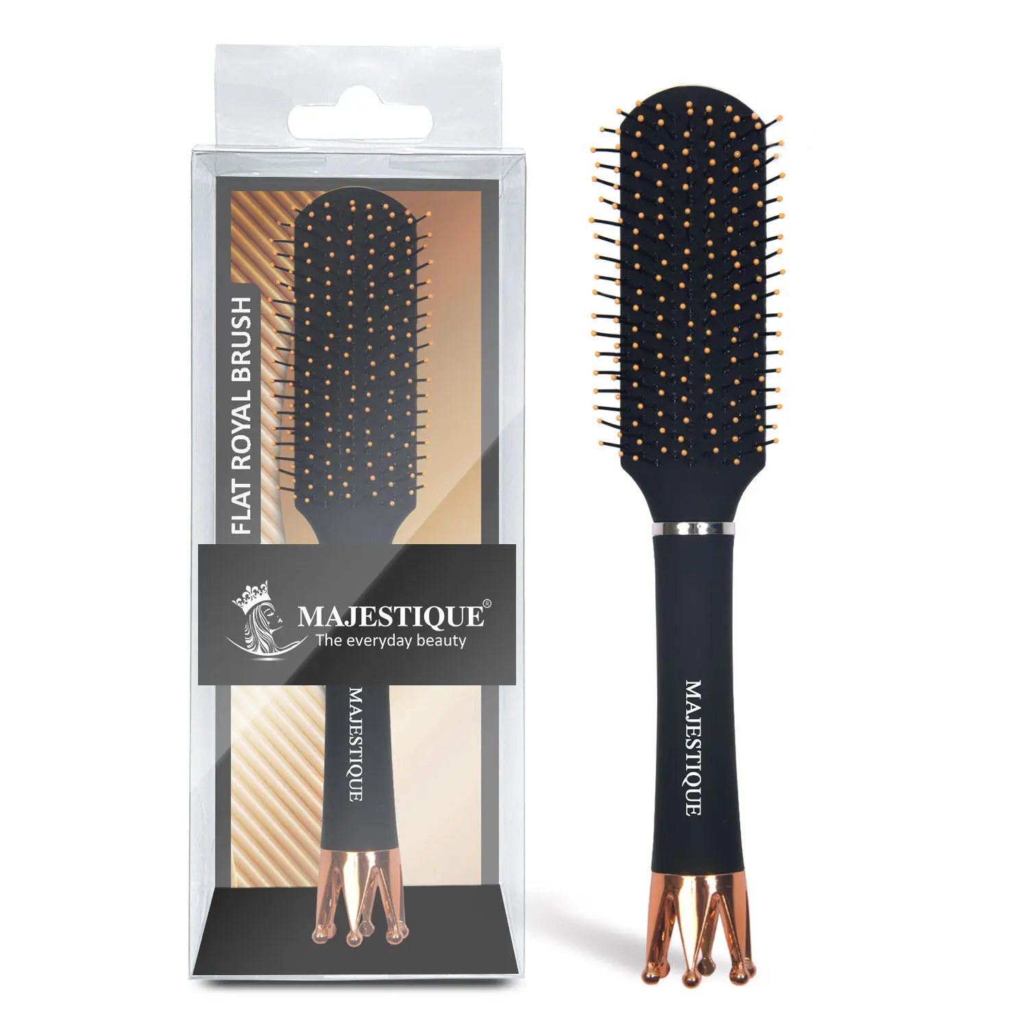 Majestique Crown Series Flat Royal Black Brush HR154