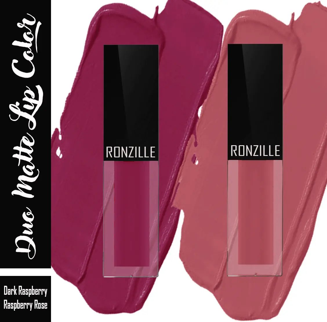 Ronzille Lightweight Duo Liquid Lipstick Infused with Jojoba oil and Vitamin E -05,01