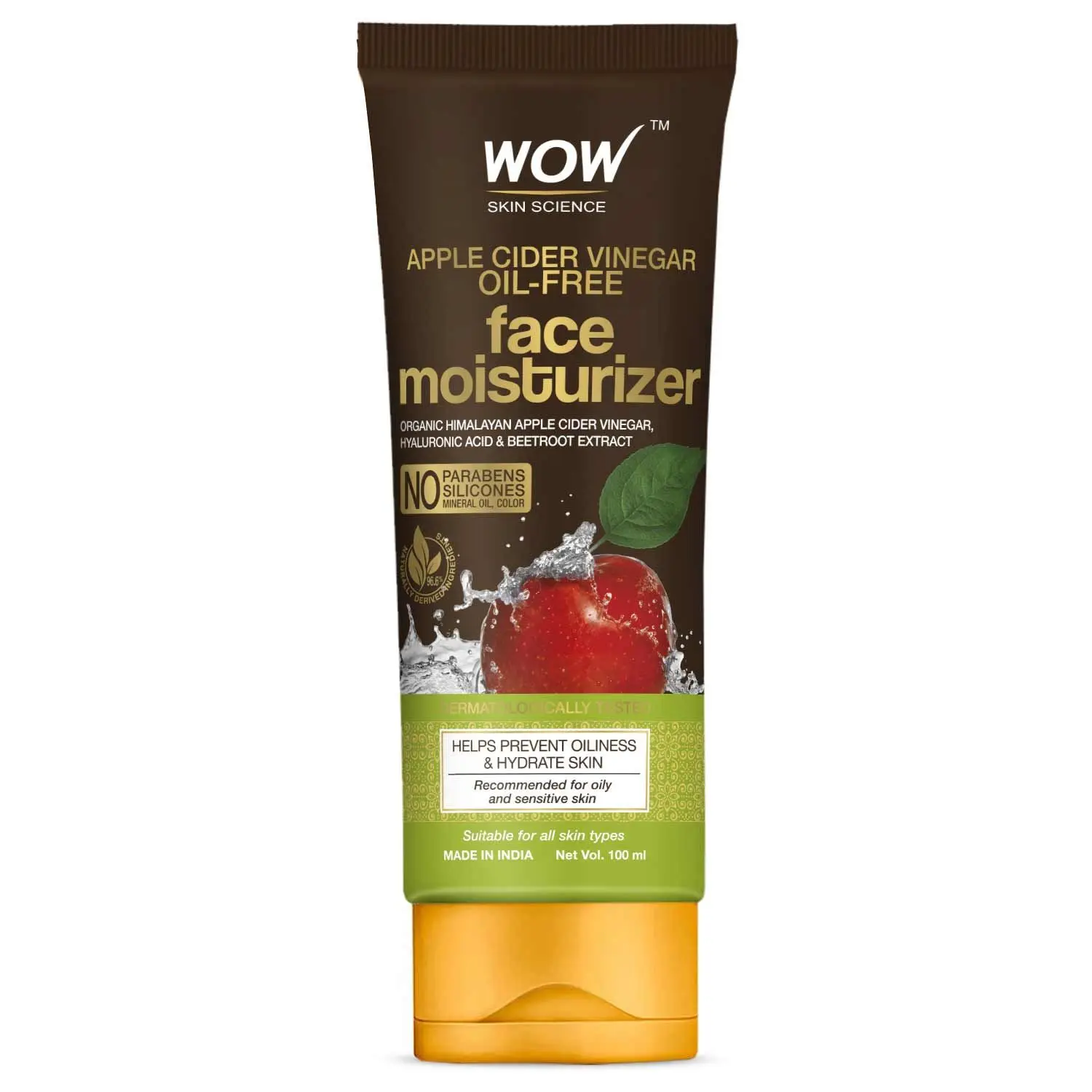 WOW Skin Science Organic Apple Cider Vinegar Face Moisturizer - (100 ml)