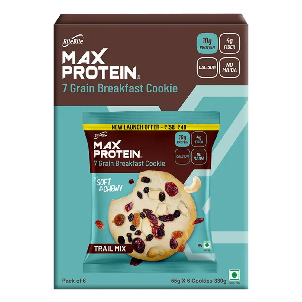 RiteBite Max Protein Cookies,  6 Piece(s)/Pack  Trail Mix